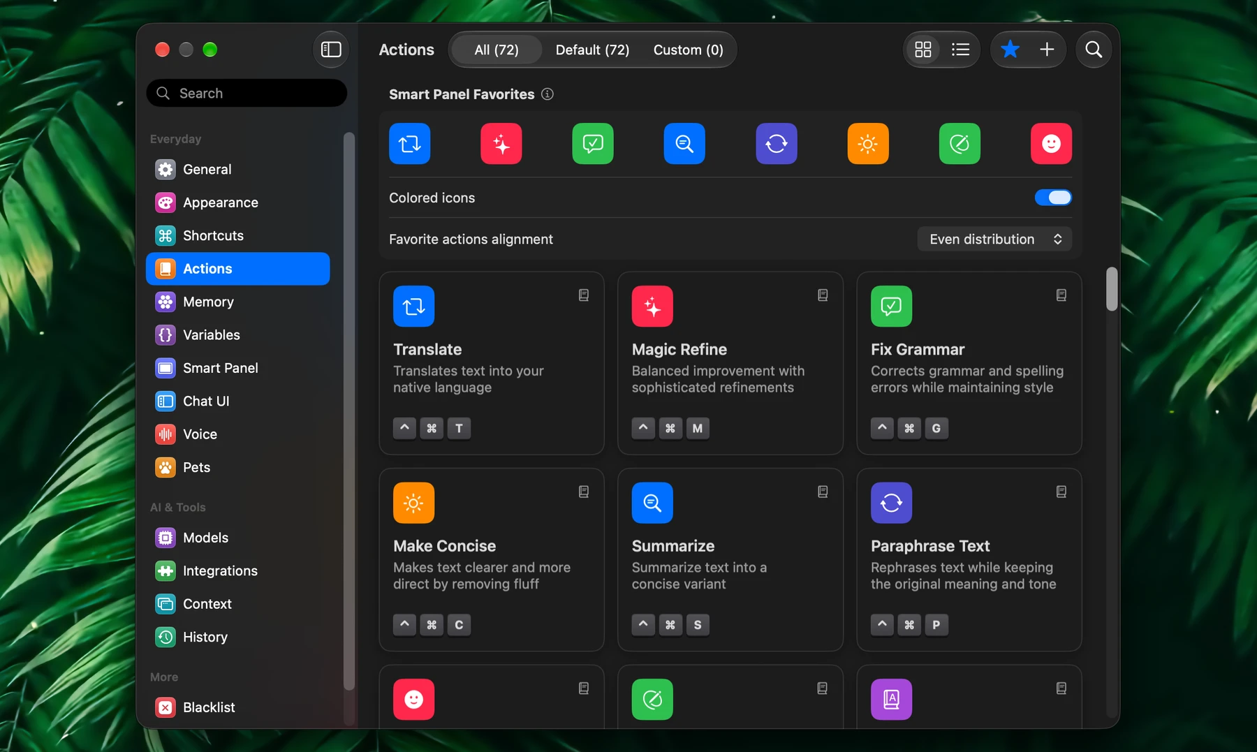 Fluent – Smart Panel Favorites