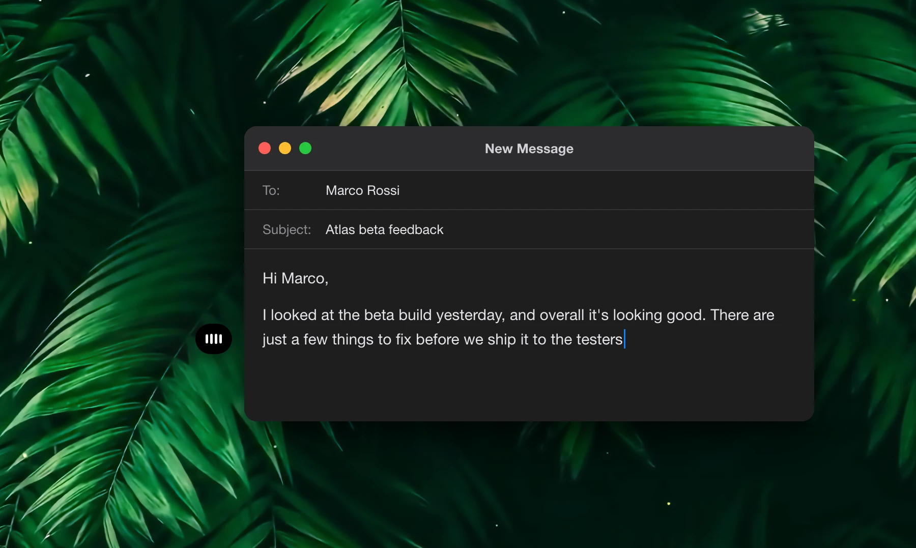Fluent – Dictating Into A Message