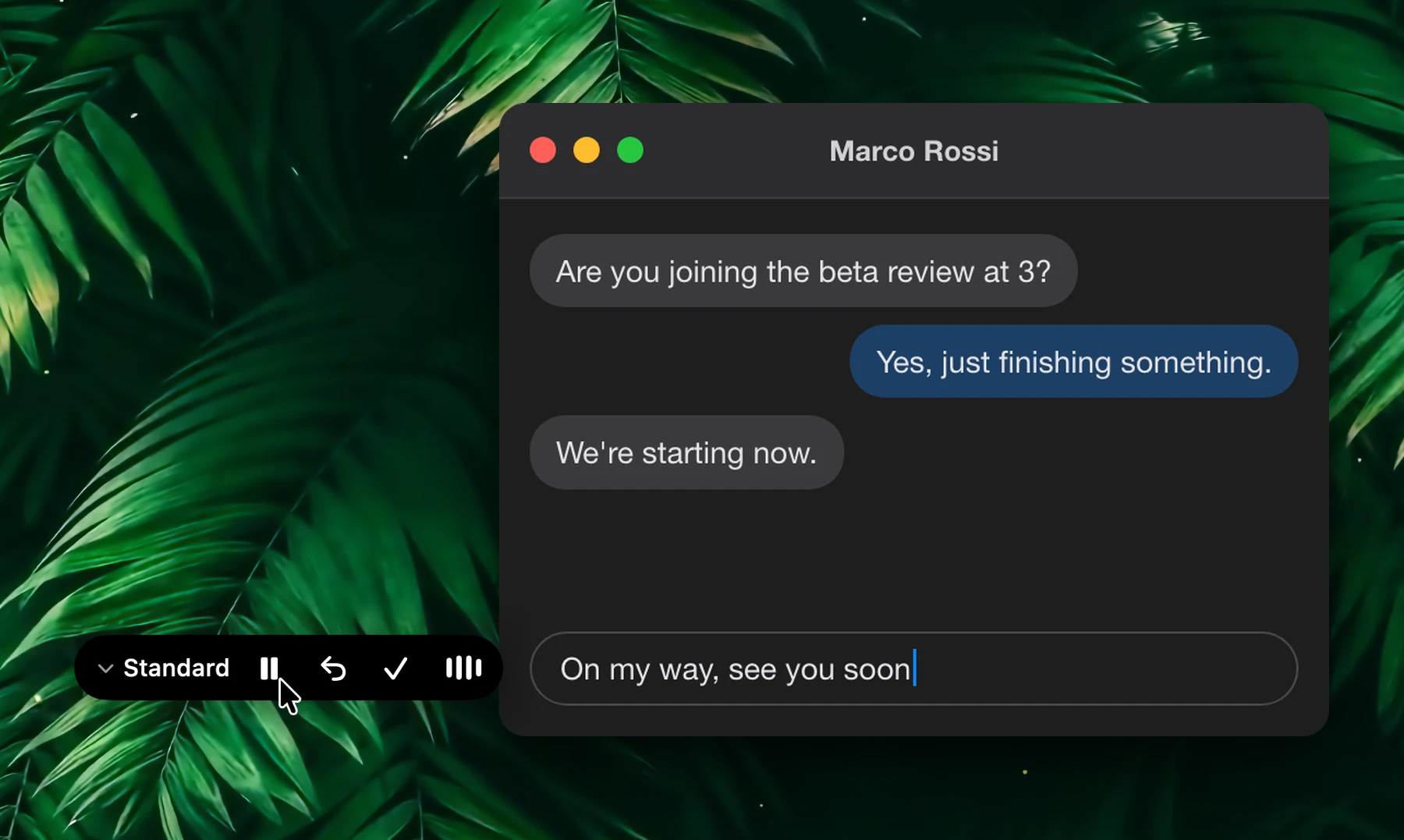 Fluent – The Dictation Badge's Controls