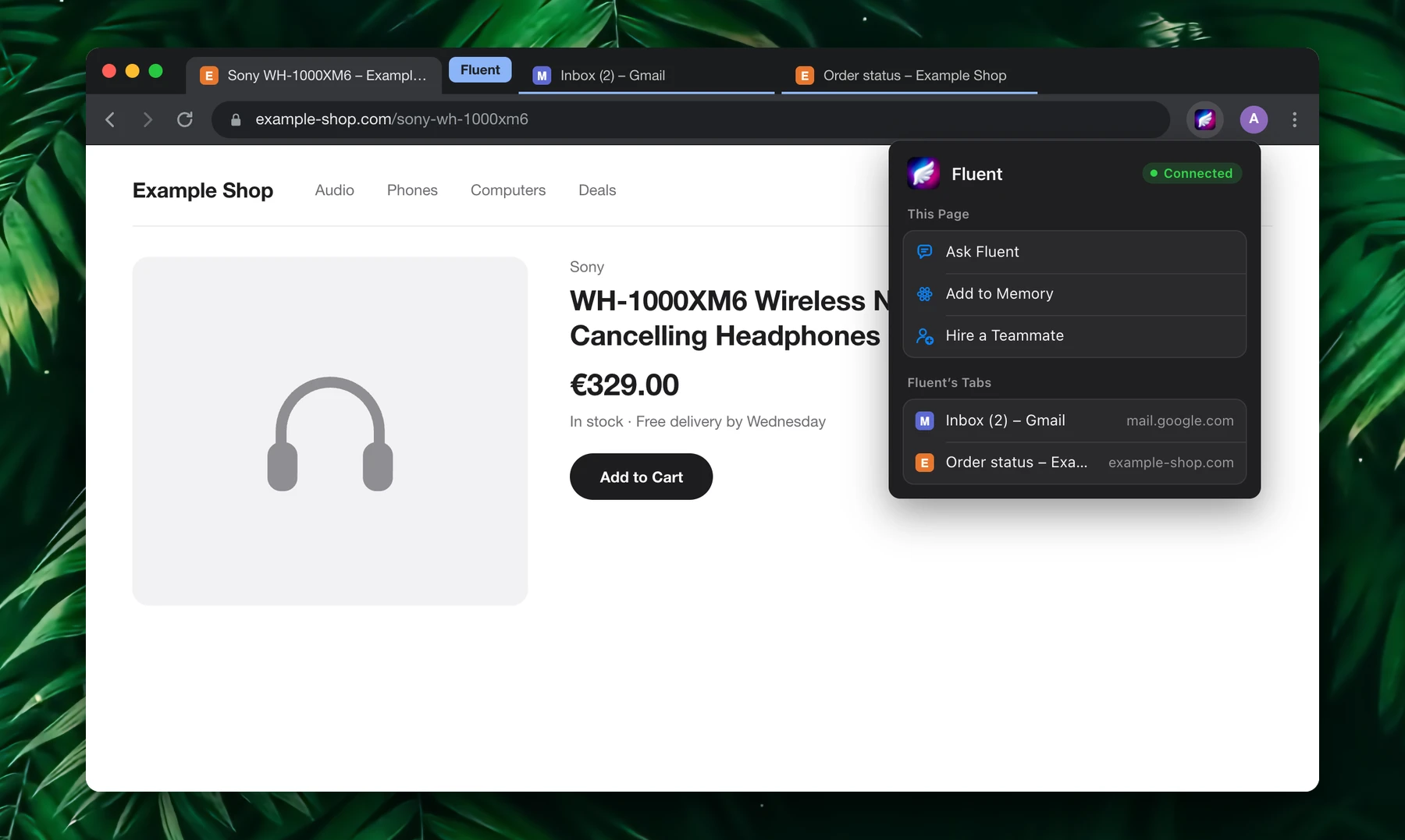 Fluent – The Chrome Extension's Menu