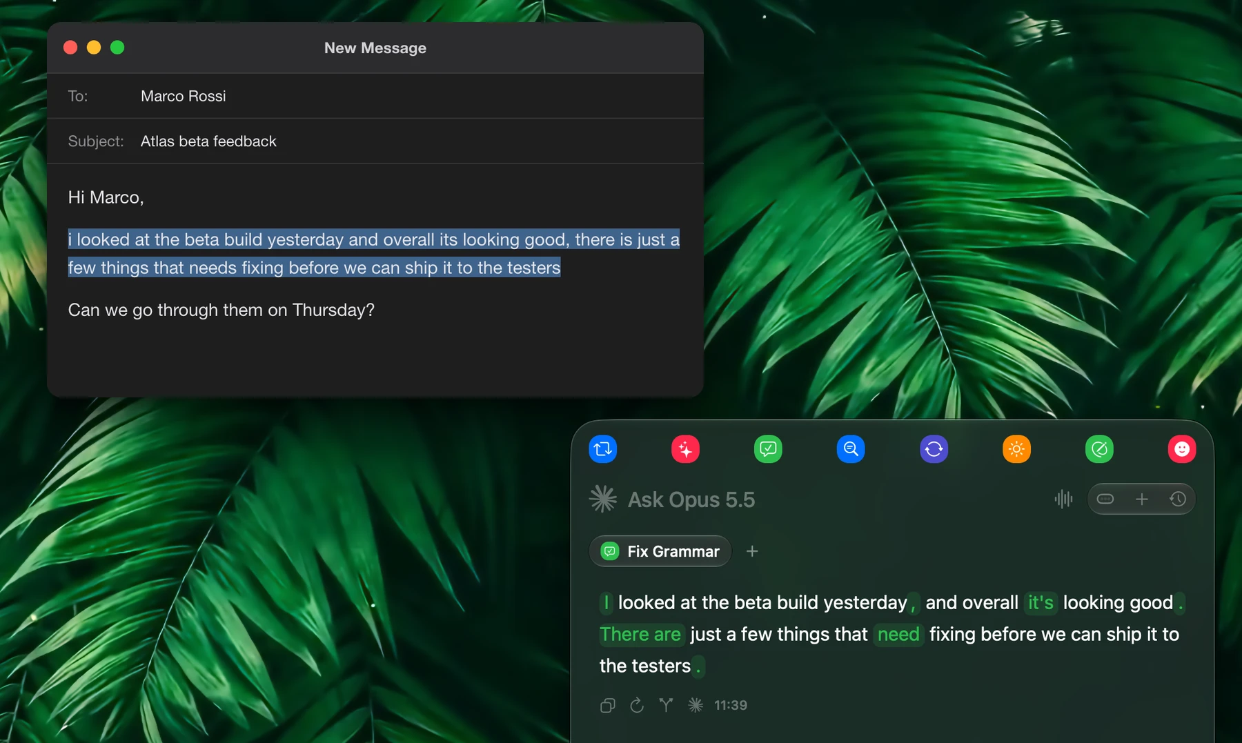 Fluent – Grammar Mode