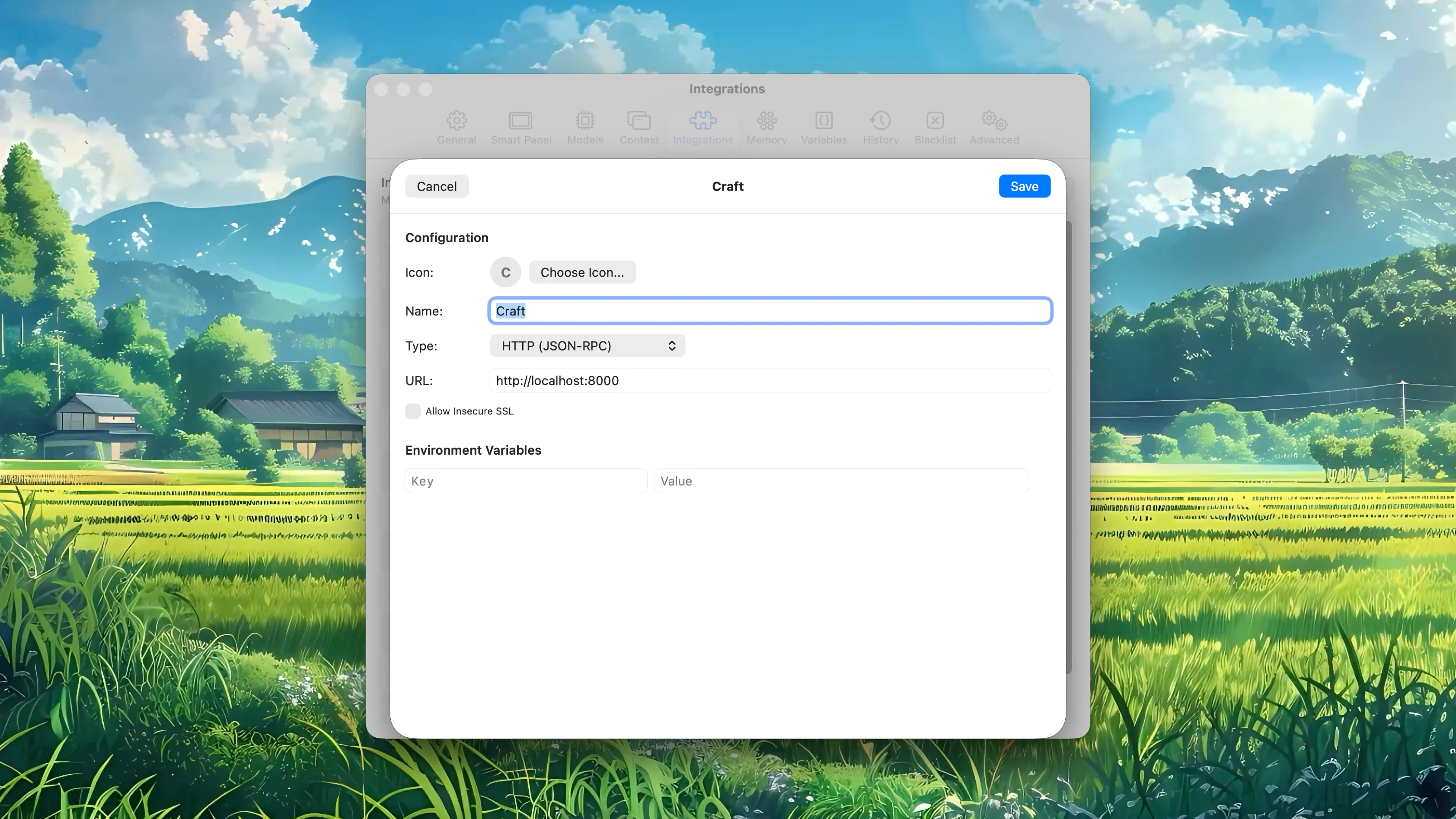 Fluent – Configure An Integration Manually