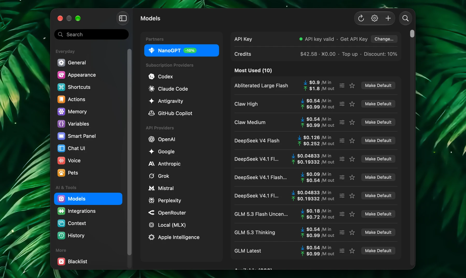 Fluent - NanoGPT Provider